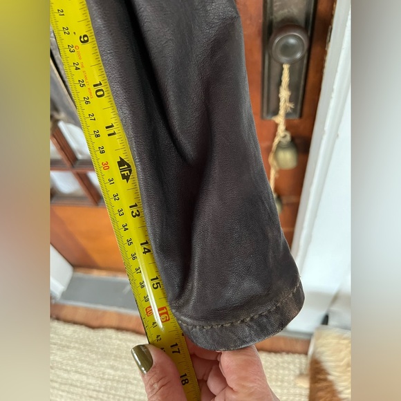 True Religion Soft Genuine Leather Distressed Aged Look Moto Coat Jacket - Picture 16 of 16